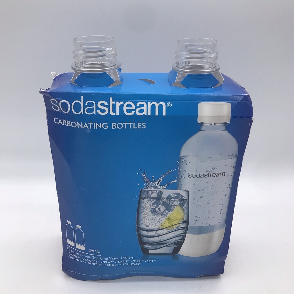 SodaStream New In Open Box Set Of Two One Liter Carbonating Bottles Without Lids